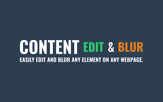 Content Edit & Blur chrome extension