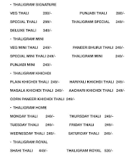 Thaligram menu 1