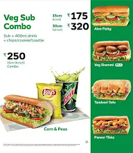 Subway menu 7