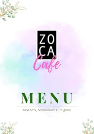 ZOCA Cafe menu 1