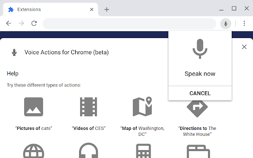 Voice Actions for Chrome