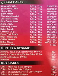 Cake Walk menu 1