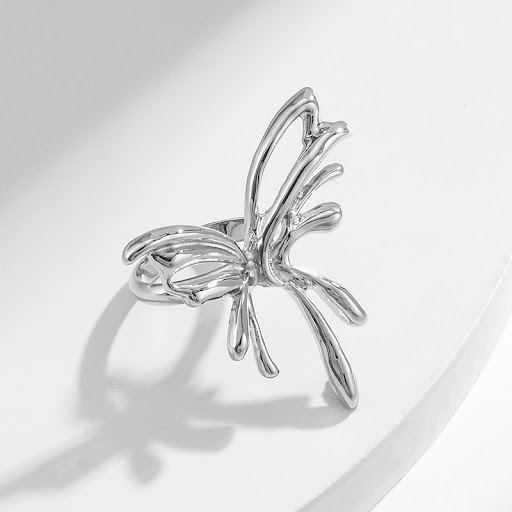 Title 5, Lava Metal Personality Butterfly Ring for Women...