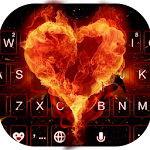 Cover Image of 下载 Flaming Heart Kika Keyboard 27.0 APK