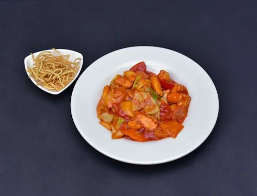 Sweet And Sour Vegetable With Crispy Noodles