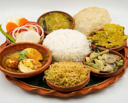 RICE & EGG CURRY MOHABHOJ THALI