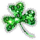 Glitter Green Clover Keyboard 10001003 APK Descargar