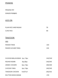 Tarangini menu 4