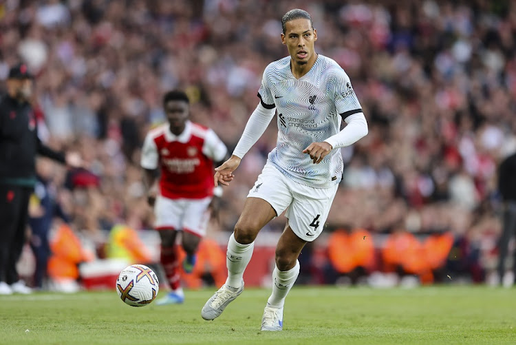 Virgil Van Dijk of Liverpool during the Premier League match against Arsenal FC at Emirates Stadium in London on October 9 2022.