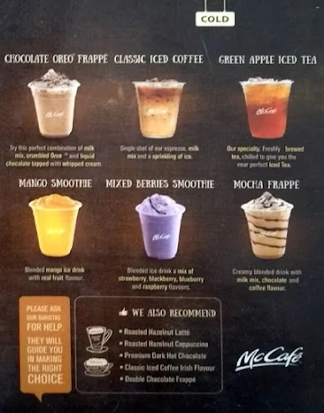 McDonald's menu 