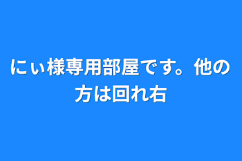 にぃ様専用部屋です。他の方は回れ右