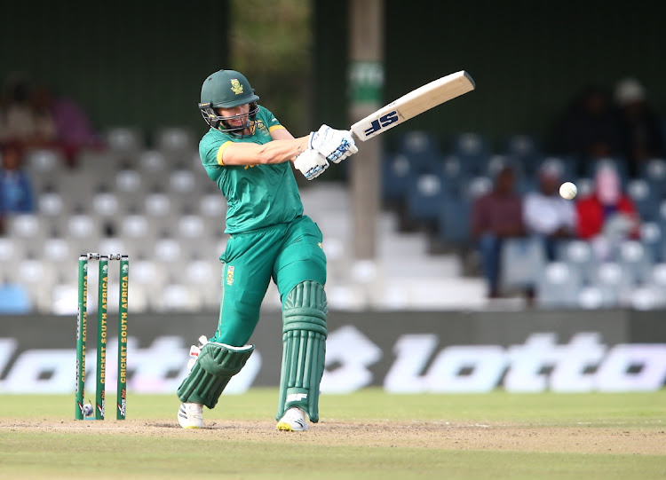 Tazmin Brits of South Africa on her way to a century during the first Women's ODI against Sri Lanka at Buffalo Park, East London on April 9, 2024