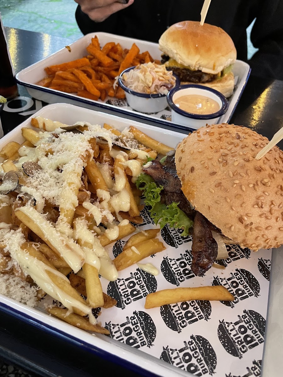 GF BBQ Burger + Truffle Fries