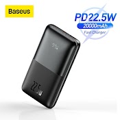 [Mã Elbmo12 Giảm 12% Đơn 500K] Baseus Pin Sạc Dự Phòng 20000Mah Pd 22.5W 3 Cổng Sạc Nhanh Cho Iphone Xiaomi Huawei