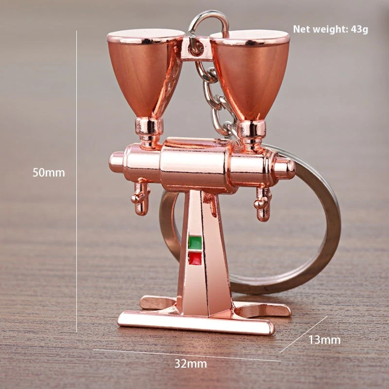 3D Koffie Sleutelhanger Metaal Autosleutelhanger. Een stijlvolle hanger met koffie design. Perfect voor koffieliefhebbers en autoliefhebbers.