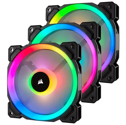 Quạt CORSAIR LL120 RGB 120mm (3fan + Lighting node Pro)