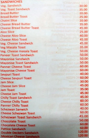 Jay Bholenath Fast Food menu 