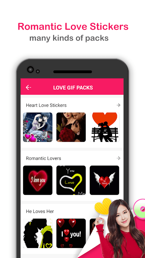 Romantic Gif Stickers For WhatsAppのおすすめ画像2