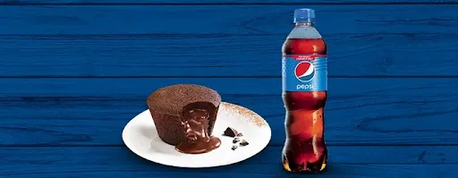 Choco Lava Cake + Pepsi