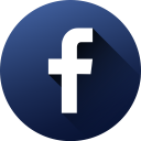 circle, facebook, high quality, long shadow, media, social, social media icon