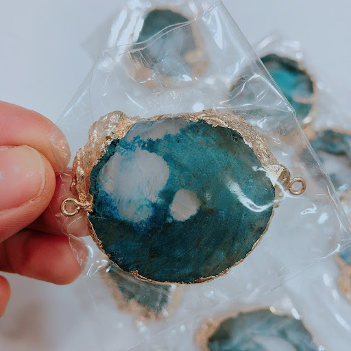 Title 1, Natural stone pendant for women Handmade jewelr...
