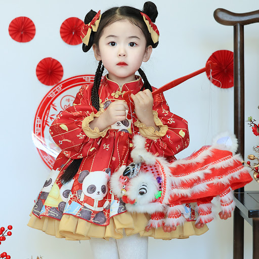 Title 6, Girls Autumn and Winter Dress featuring Panda ...