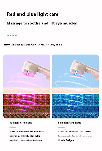 Title 4, 4 Colors Electric Eye Massager Red Blue Light M...