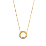 Necklace Gold White Diamond