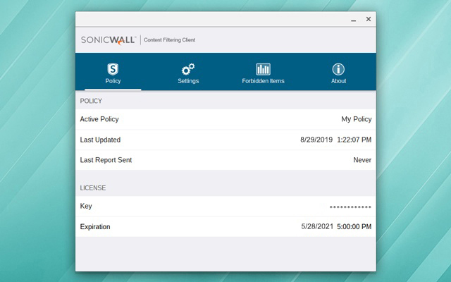 SonicWall Content Filtering Extension