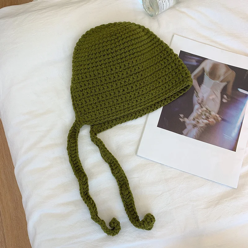 Chapeau en laine mignon pour femmes, tout assorti rétro