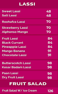 The Lassi Corner menu 8