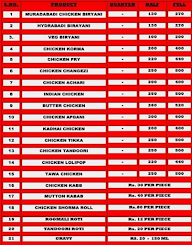 Shama Chicken Corner menu 4