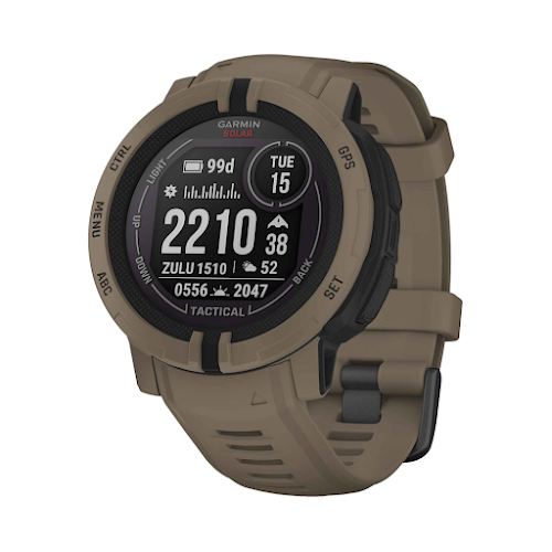 Đồng hồ thông minh Garmin Instinct 2, Solar, Phiên bản Tactical, Nâu Coyote, SEA (010-02627-64)