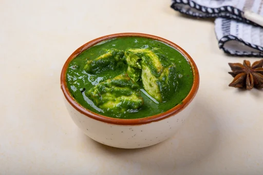 Palak Paneer With Steam Rice