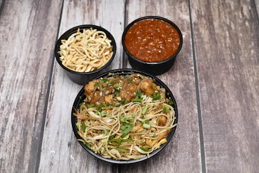 Chicken Manchurian With Chicken Hakka Noodles Bowl