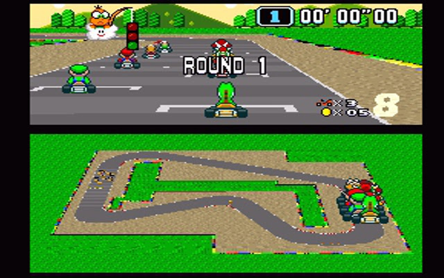 Super Mario Kart - Super Nintendo Emulator chrome extension