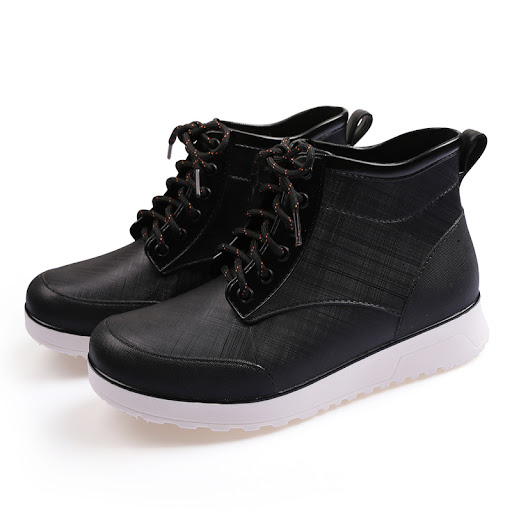 Title 5, Casual thick-soled, short tube non-slip rain bo...