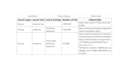 Search Matrix Maker