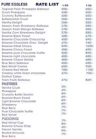 RJS Cakes & Bakes menu 2