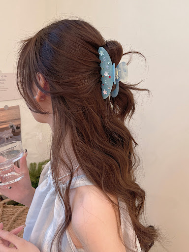 Title 4, Submarine Painted Diamond Hair Clip, Acetic Aci...