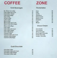 Coffee Zone menu 1