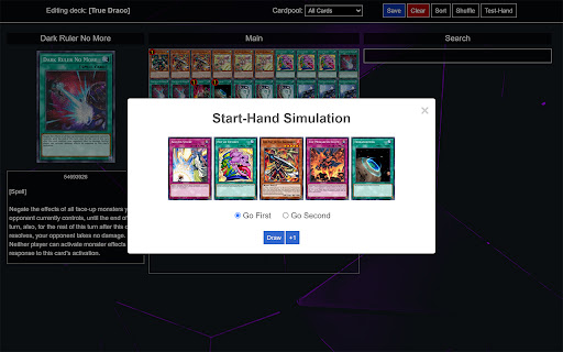 DuelingNexus Start-Hand Simulator