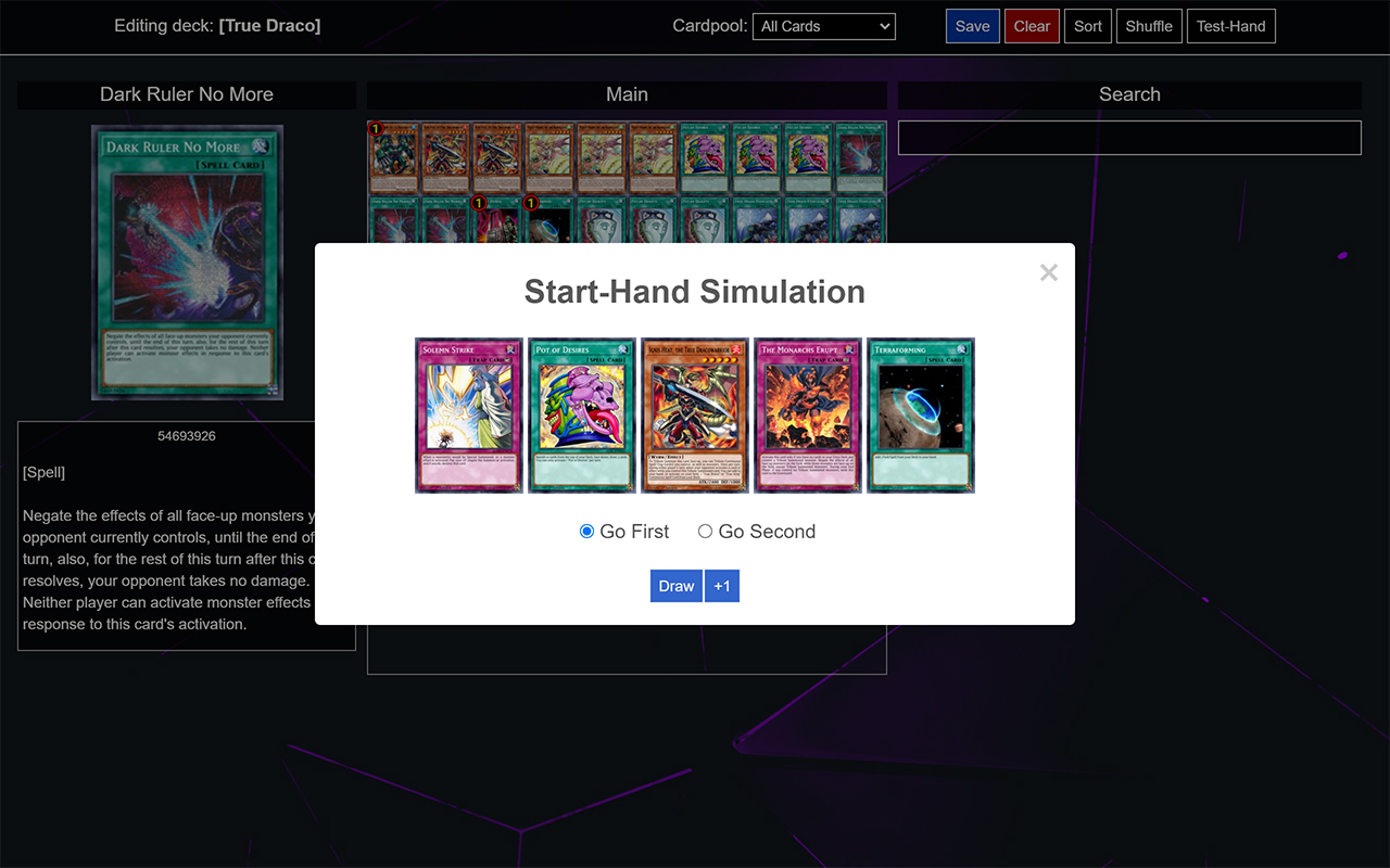 DuelingNexus Start-Hand Simulator Preview image 0