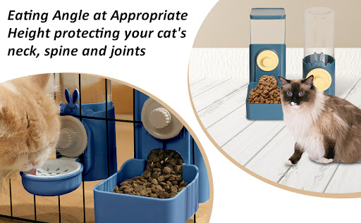 Title 3, Hanging Automatic Food Water Dispenser for Rabb...