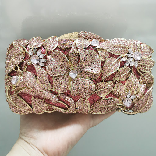 Title 4, Ladies Fashion Color Rhinestone Cutout Clutch E...