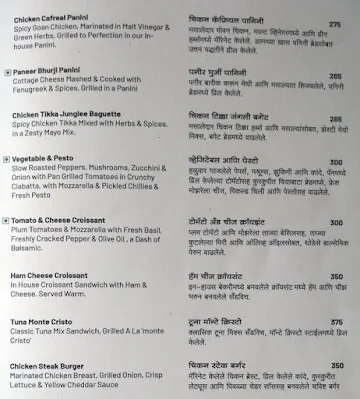 Level 5 Bistro & Bar menu 