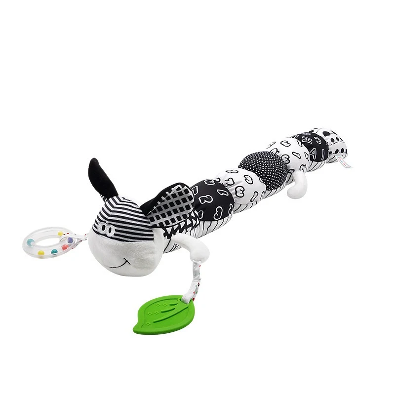 Hochet en peluche mignon pour bébés, doux et sûr, idéal pour stimuler le développement sensoriel et offrir un plaisir précoce. Cadeau parfait.