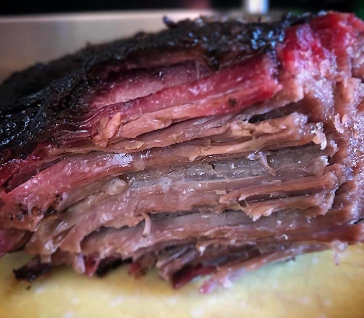 Smoked brisket with their own signature spice blend.