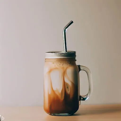 Caramel Hazelnut Iced Latte [450 Ml, 1 Mason Jar]