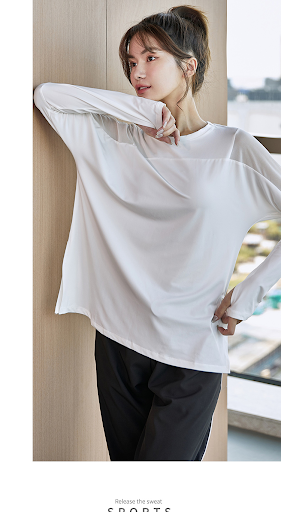 Title 5, Fitness Yarn Loose Sports Top Thin Quick Dry Lo...